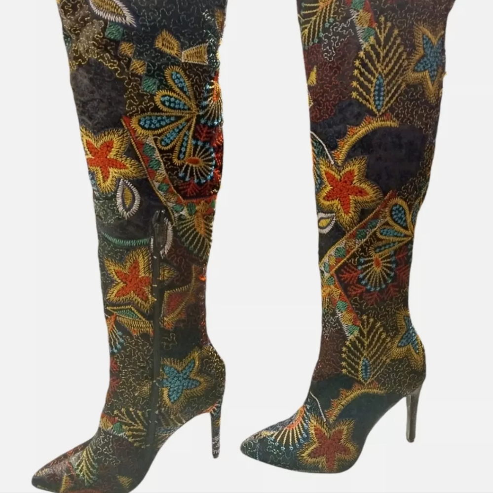 Fashion Nova Multi Colored Stiletto: 8.5 NEVER Letting Go Heeled/Helcie